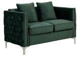 Bayberry Green 53"W Velvet Loveseat