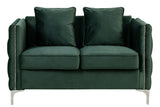 Bayberry Green Velvet Sofa & Loveseat Set