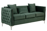 Bayberry Green Velvet Sofa & Loveseat Set