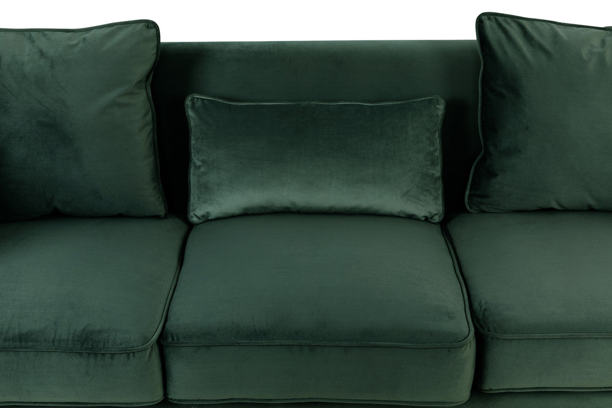 Bayberry Green Velvet Sofa & Loveseat Set