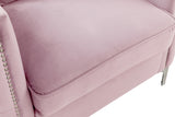 Bayberry Pink 53"W Velvet Loveseat