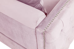 Bayberry Pink 53"W Velvet Loveseat
