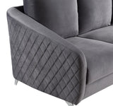 Sofia Gray 36"W Velvet Accent Armchair