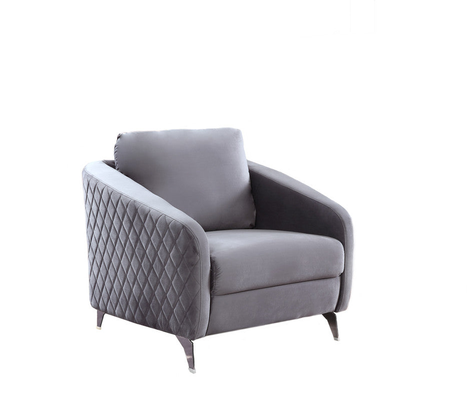 Sofia Gray 36"W Velvet Accent Armchair