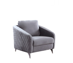 Sofia Gray 36"W Velvet Accent Armchair