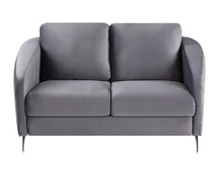 Sofia Gray 55"W Velvet Loveseat