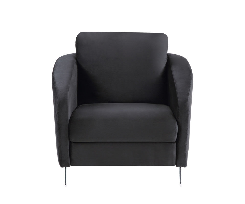 Sofia Black 36"W Velvet Accent Armchair