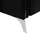 Hathaway Black 32"W Velvet Accent Armchair