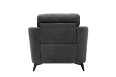 Callie Gray Woven Fabric Sofa, Loveseat & Chair Set