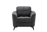 Callie Gray 39"W Woven Fabric Chair