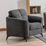 Callie Gray 39"W Woven Fabric Chair