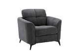 Callie Gray 39"W Woven Fabric Chair