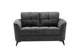 Callie Gray Woven Fabric Sofa, Loveseat & Chair Set