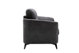 Callie Gray 60"W Woven Fabric Loveseat