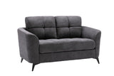 Callie Gray Woven Fabric Sofa, Loveseat & Chair Set