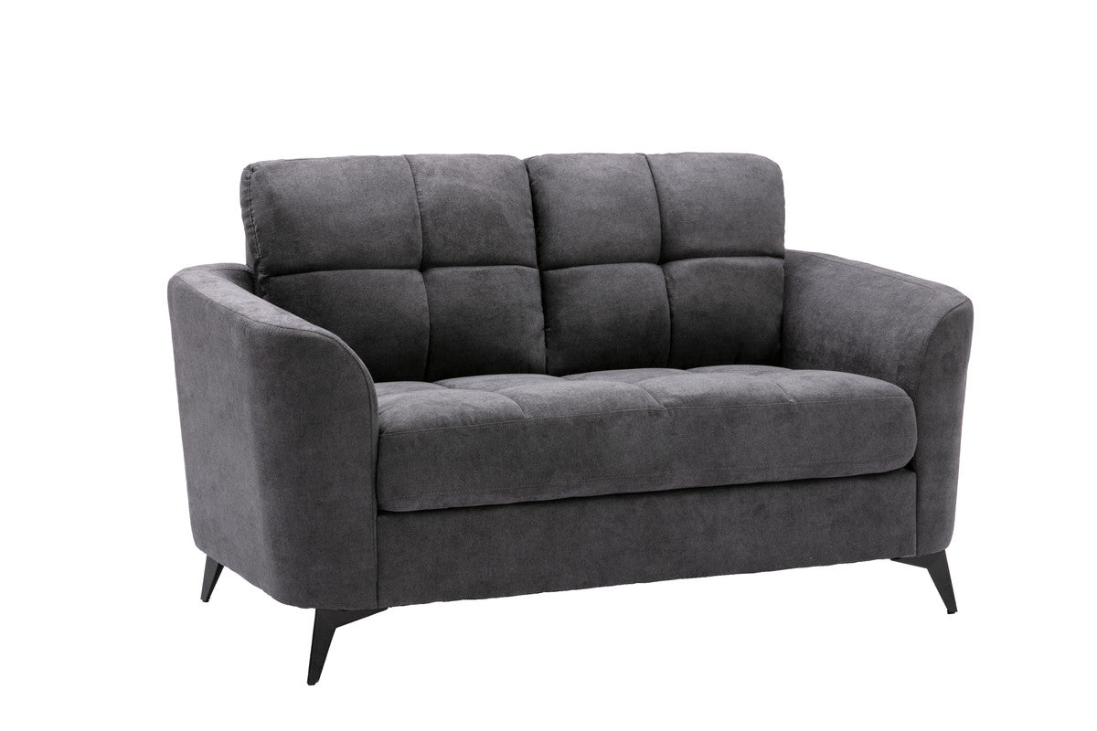 Callie Gray Woven Fabric Sofa, Loveseat & Chair Set