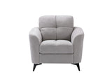 Callie Light Gray 39"W Woven Fabric Chair