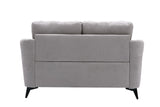 Callie Light Gray 60"W Woven Fabric Loveseat