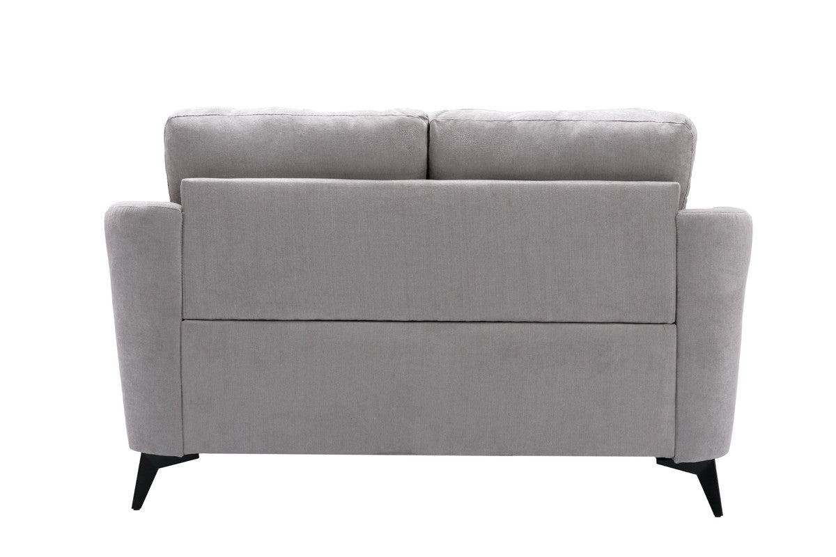 Callie Light Gray 60"W Woven Fabric Loveseat