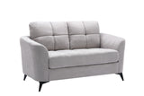 Callie Light Gray 60"W Woven Fabric Loveseat