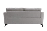 Callie Light Gray Woven Fabric Sofa & Loveseat Set