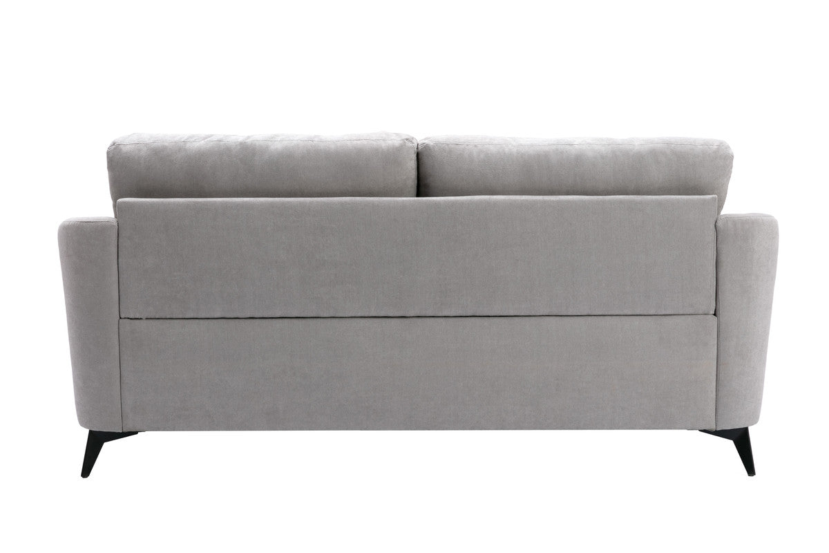 Callie Light Gray Woven Fabric Sofa & Loveseat Set