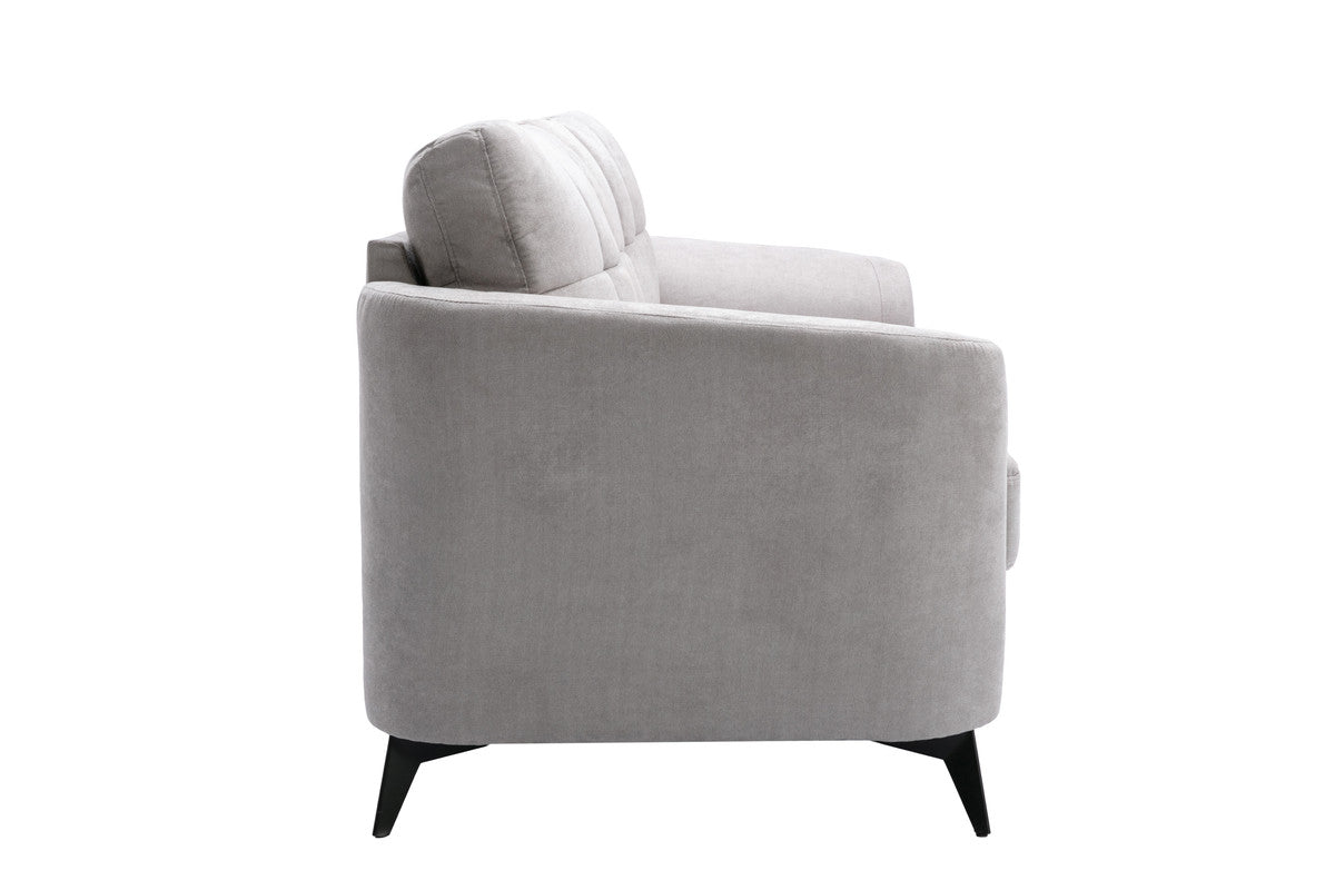 Callie Light Gray 79"W Woven Fabric Sofa