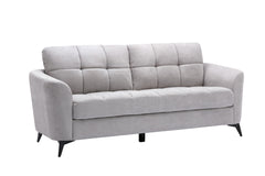 Callie Light Gray 79"W Woven Fabric Sofa