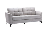 Callie Light Gray Woven Fabric Sofa & Loveseat Set