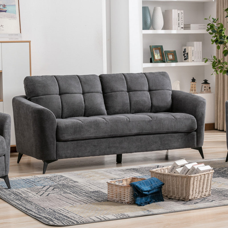 Callie Gray 79"W Woven Fabric Sofa