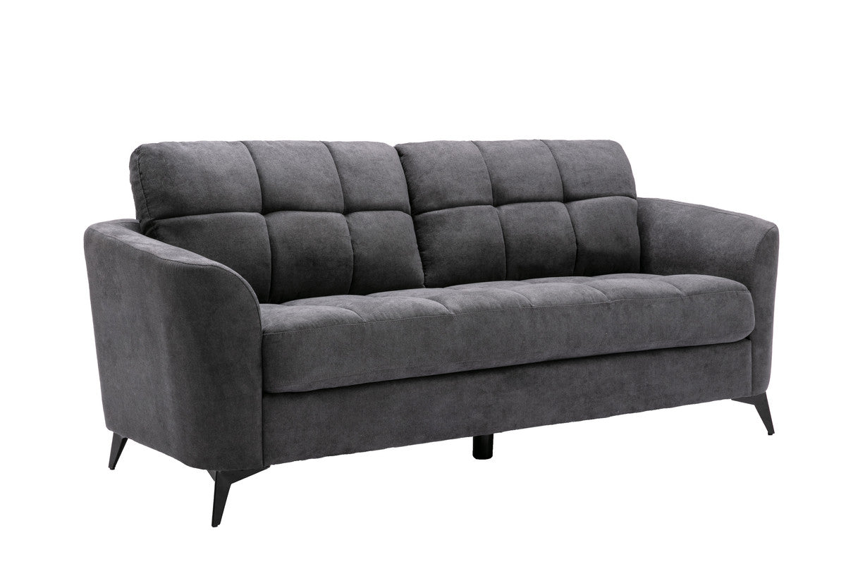 Callie Gray Woven Fabric Sofa & Loveseat Set
