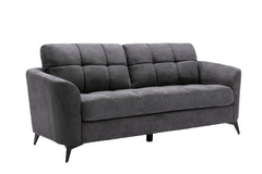Callie Gray Woven Fabric Sofa & Loveseat Set