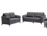 Callie Gray Woven Fabric Sofa & Loveseat Set