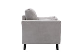 Damian Light Gray 37"W Woven Fabric Chair