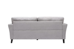 Damian Light Gray 77"W Woven Fabric Sofa