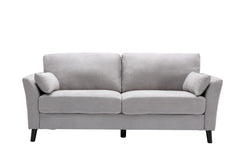 Damian Light Gray 77"W Woven Fabric Sofa