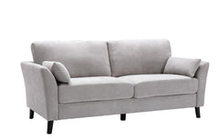 Damian Light Gray 77"W Woven Fabric Sofa