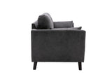 Damian Gray 77"W Woven Fabric Sofa