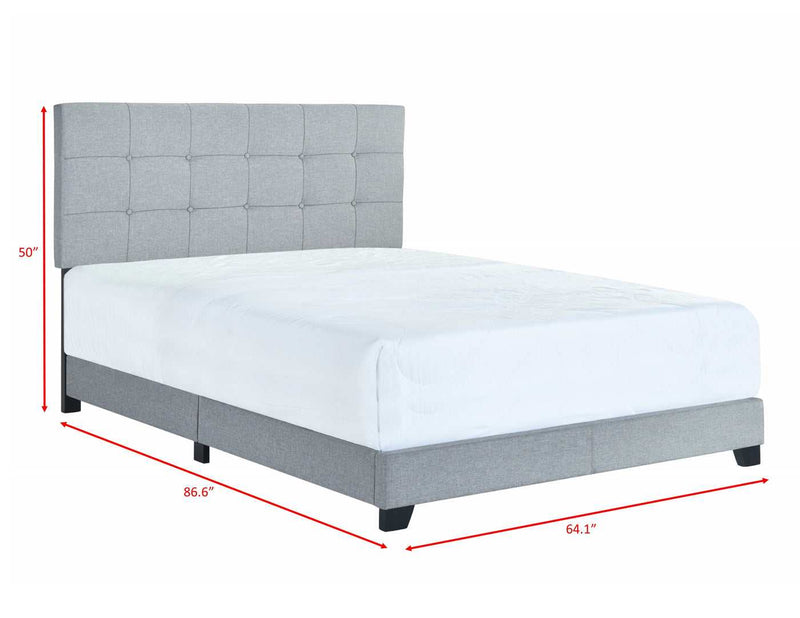 Florence Gray Upholstered Bed