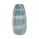 Pearlcrest Blue/White Glass Vase