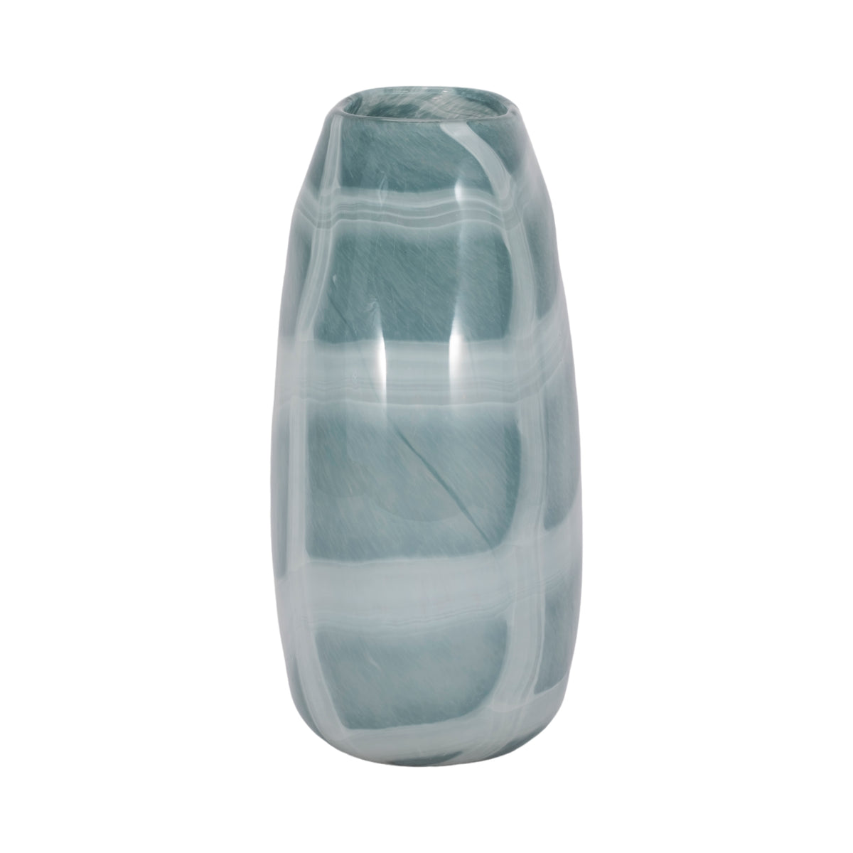 Pearlcrest Blue/White Glass Vase