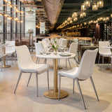 Magnus White & Silver Dining Chair (Set of 2)