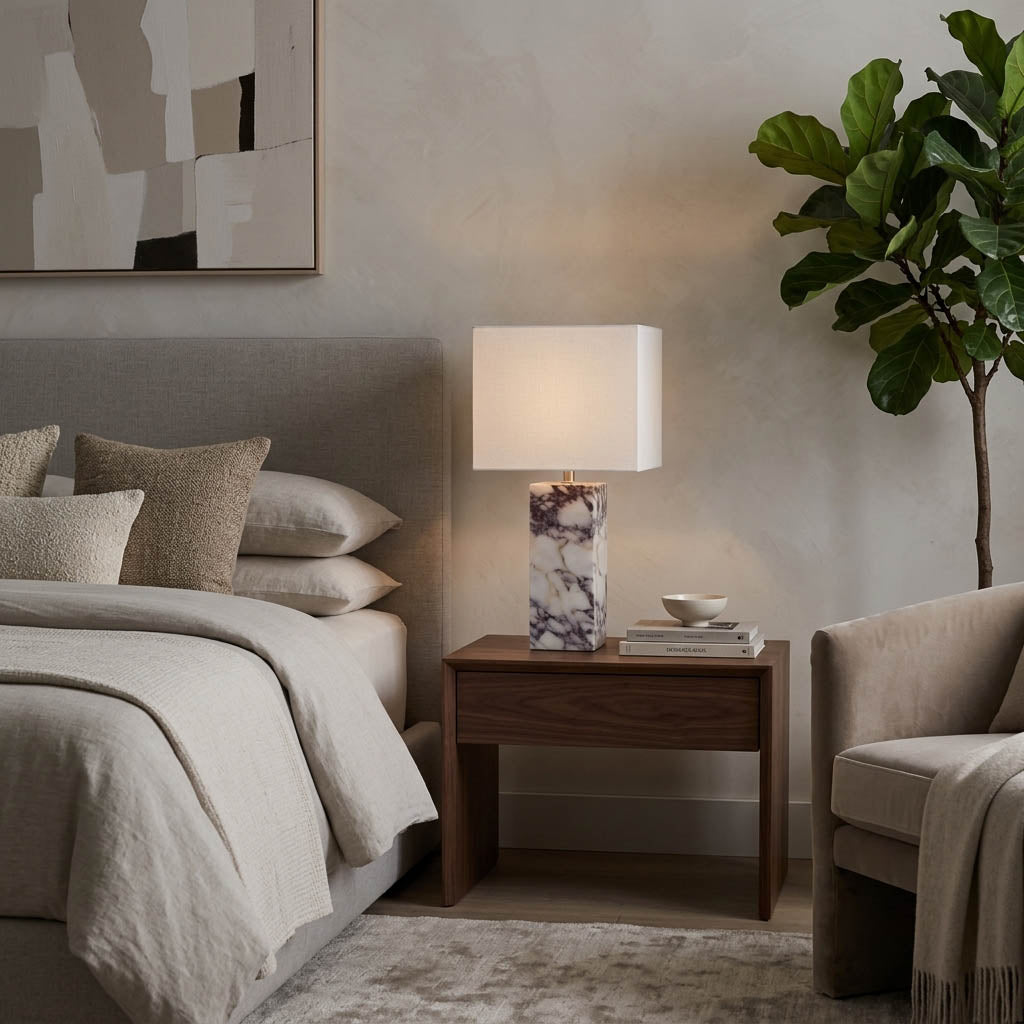Newman Black Marble Table Lamp