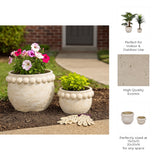Castonburn White Planters (Set of 2)