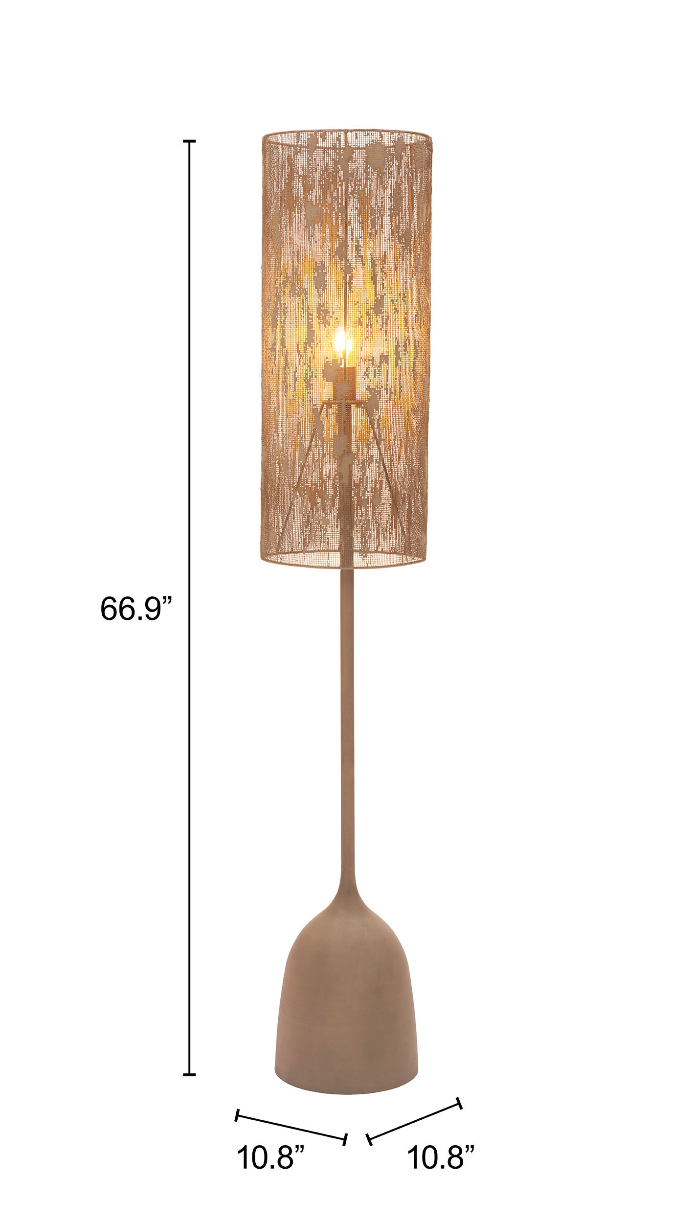 Buff Taupe Floor Lamp