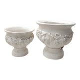 Pescadero Ivory Grapevine Urn Planters (Set of 2)