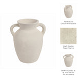 Carlinrose Ivory Paper Mache Vase with Handles