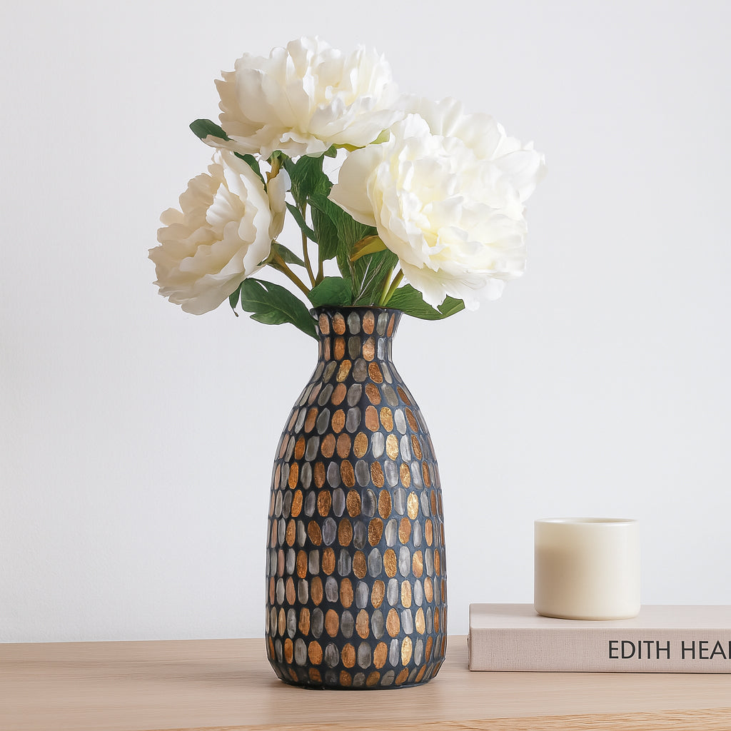 Sky Londa Copper Glass Mosaic Vase