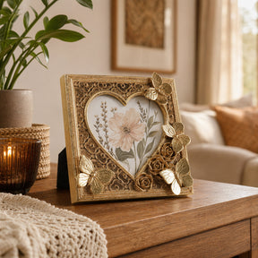 Trimmer Gold Heart Cut-Out Spring Photo Frame