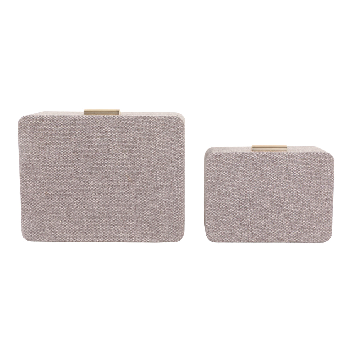 Evertonport Light Brown/Gold Rounded Corner Boxes (Set of 2)